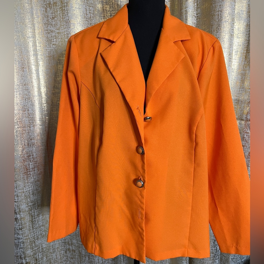 Plus Size Orange Vintage Blazer
